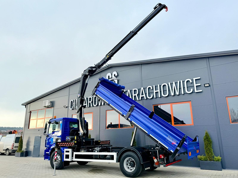 MAN TGM 18.250 wywrotka 3 - stronna + żuraw HDS HMF - قلابات, شاحنة كرين: صور 3 MAN TGM 18.250 wywrotka 3 - stronna + żuraw HDS HMF - قلابات, شاحنة كرين: صور 3