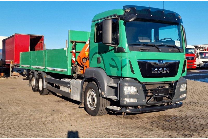 MAN TGS 26.460 6X2 Flatbed + Crane Atlas 172.3E-A4 + RC - شاحنات مسطحة, شاحنة كرين: صور 1 MAN TGS 26.460 6X2 Flatbed + Crane Atlas 172.3E-A4 + RC - شاحنات مسطحة, شاحنة كرين: صور 1