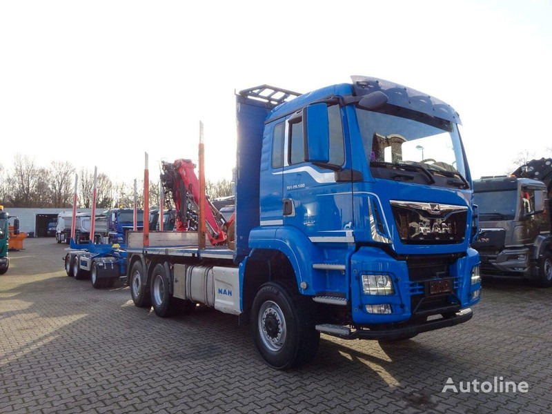 MAN TGS 28.500 6x4 Log truck + Crane Epsilon + Trailer - شاحنة قطع الأشجار, شاحنة كرين: صور 2 MAN TGS 28.500 6x4 Log truck + Crane Epsilon + Trailer - شاحنة قطع الأشجار, شاحنة كرين: صور 2