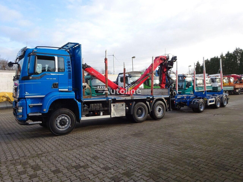 MAN TGS 28.500 6x4 Log truck + Crane Epsilon + Trailer - شاحنة قطع الأشجار, شاحنة كرين: صور 3 MAN TGS 28.500 6x4 Log truck + Crane Epsilon + Trailer - شاحنة قطع الأشجار, شاحنة كرين: صور 3