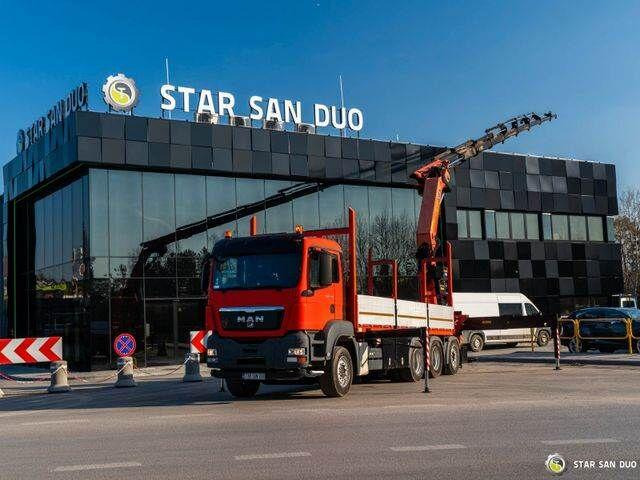 MAN TGS 35.400 PALFINGER PK 44002 WINCH TRIDEM KRAN - شاحنات مسطحة, شاحنة كرين: صور 1 MAN TGS 35.400 PALFINGER PK 44002 WINCH TRIDEM KRAN - شاحنات مسطحة, شاحنة كرين: صور 1