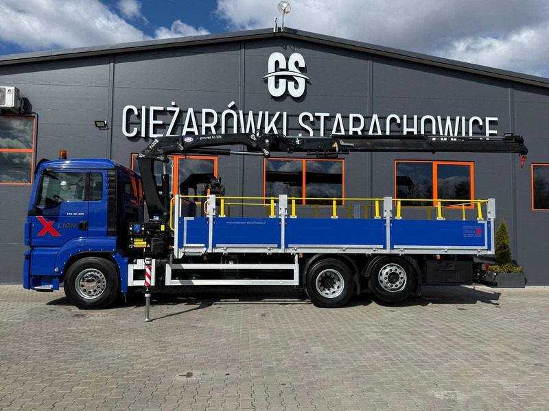 MAN TGS TGX 26.360 / E6 / 143tys km !!! skrzynia + żuraw HMF / manua - شاحنات مسطحة, شاحنة كرين: صور 2 MAN TGS TGX 26.360 / E6 / 143tys km !!! skrzynia + żuraw HMF / manua - شاحنات مسطحة, شاحنة كرين: صور 2