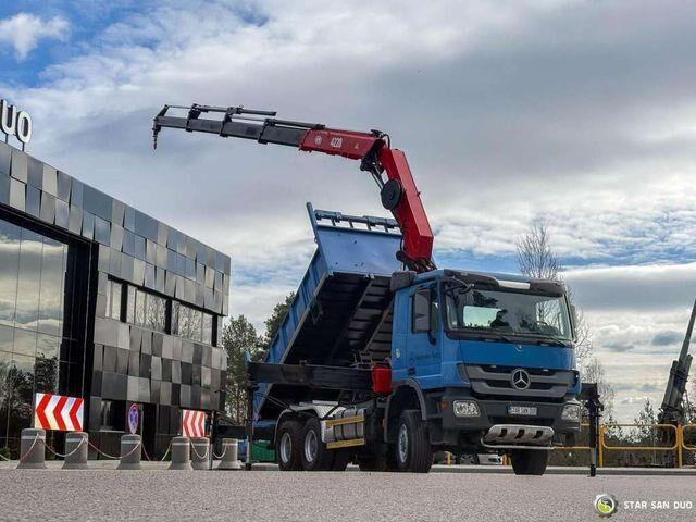Mercedes-Benz ACTROS 3341 6x6 HMF 4220 K4 CRANE KIPPER - قلابات, شاحنة كرين: صور 3 Mercedes-Benz ACTROS 3341 6x6 HMF 4220 K4 CRANE KIPPER - قلابات, شاحنة كرين: صور 3
