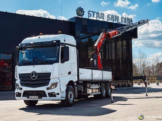 Mercedes-Benz ACTROS 3351 NEW 6x4 Fassi F485 Crane - شاحنات مسطحة, شاحنة كرين: صور 1 Mercedes-Benz ACTROS 3351 NEW 6x4 Fassi F485 Crane - شاحنات مسطحة, شاحنة كرين: صور 1