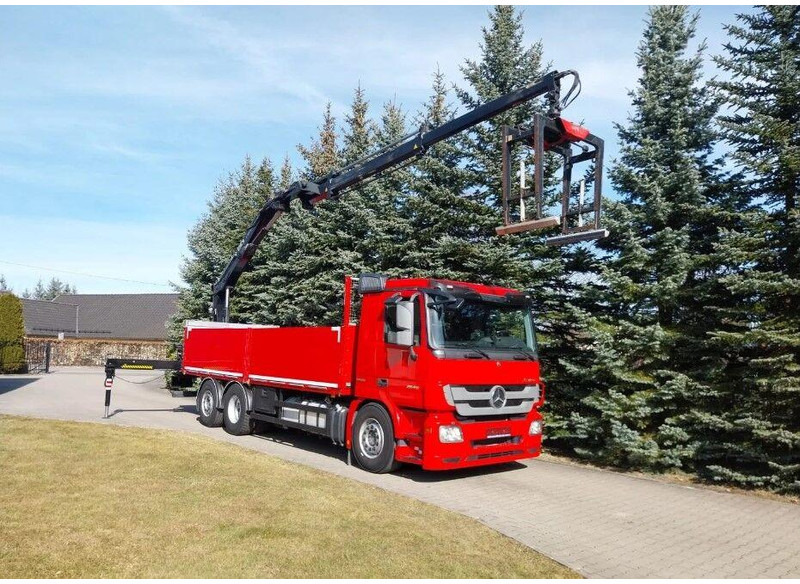 Mercedes-Benz Actros 2546 6x2 Flatbed + Crane HIAB 166 K + RC - شاحنات مسطحة, شاحنة كرين: صور 5 Mercedes-Benz Actros 2546 6x2 Flatbed + Crane HIAB 166 K + RC - شاحنات مسطحة, شاحنة كرين: صور 5