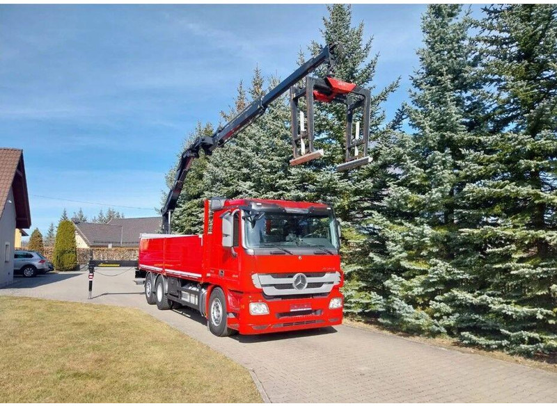 Mercedes-Benz Actros 2546 6x2 Flatbed + Crane HIAB 166 K + RC - شاحنات مسطحة, شاحنة كرين: صور 3 Mercedes-Benz Actros 2546 6x2 Flatbed + Crane HIAB 166 K + RC - شاحنات مسطحة, شاحنة كرين: صور 3
