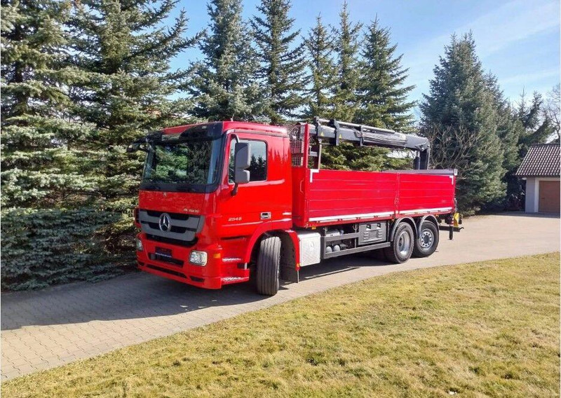 Mercedes-Benz Actros 2546 6x2 Flatbed + Crane HIAB 166 K + RC - شاحنات مسطحة, شاحنة كرين: صور 4 Mercedes-Benz Actros 2546 6x2 Flatbed + Crane HIAB 166 K + RC - شاحنات مسطحة, شاحنة كرين: صور 4
