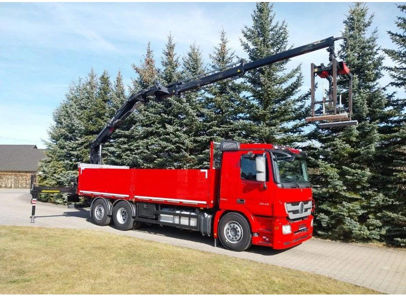 Mercedes-Benz Actros 2546 6x2 Flatbed + Crane HIAB 166 K + RC - شاحنات مسطحة, شاحنة كرين: صور 2 Mercedes-Benz Actros 2546 6x2 Flatbed + Crane HIAB 166 K + RC - شاحنات مسطحة, شاحنة كرين: صور 2
