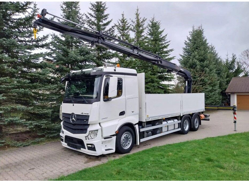 Mercedes-Benz Actros 2643 Flatbed + Crane HIAB X-HIPRO 232 E-3 - شاحنات مسطحة, شاحنة كرين: صور 1 Mercedes-Benz Actros 2643 Flatbed + Crane HIAB X-HIPRO 232 E-3 - شاحنات مسطحة, شاحنة كرين: صور 1