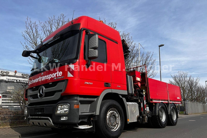 Mercedes-Benz Actros 2651 6x4 Flatbed + Crane Atlas 190.2 - شاحنات مسطحة, شاحنة كرين: صور 2 Mercedes-Benz Actros 2651 6x4 Flatbed + Crane Atlas 190.2 - شاحنات مسطحة, شاحنة كرين: صور 2