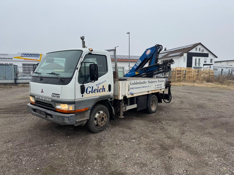 Mitsubishi Canter FE649 - Flatbed truck + crane - شاحنات مسطحة, شاحنة كرين: صور 1 Mitsubishi Canter FE649 - Flatbed truck + crane - شاحنات مسطحة, شاحنة كرين: صور 1