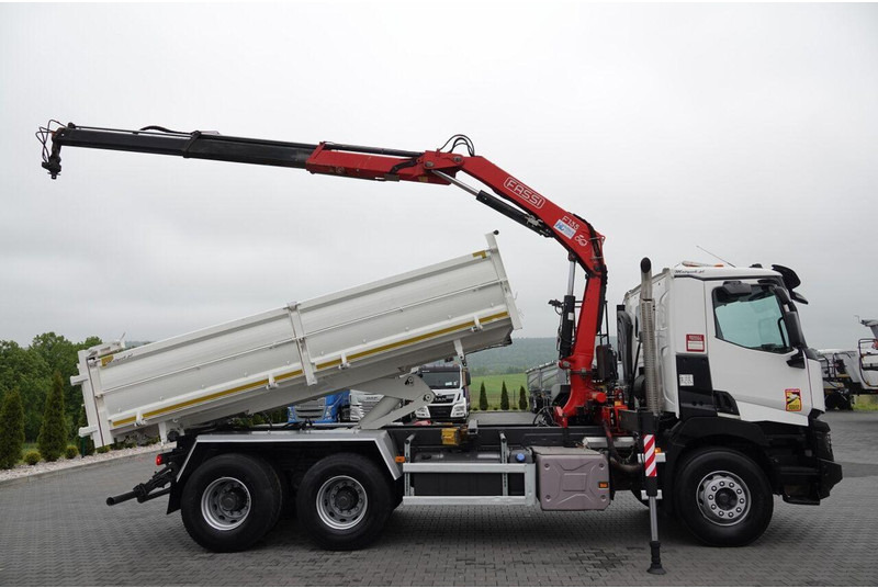 Renault C 380 / 6x4 / WYWROTKA 3 STRONNA  + HDS FASSI F135 / HYDROBURTA - قلابات, شاحنة كرين: صور 5 Renault C 380 / 6x4 / WYWROTKA 3 STRONNA  + HDS FASSI F135 / HYDROBURTA - قلابات, شاحنة كرين: صور 5