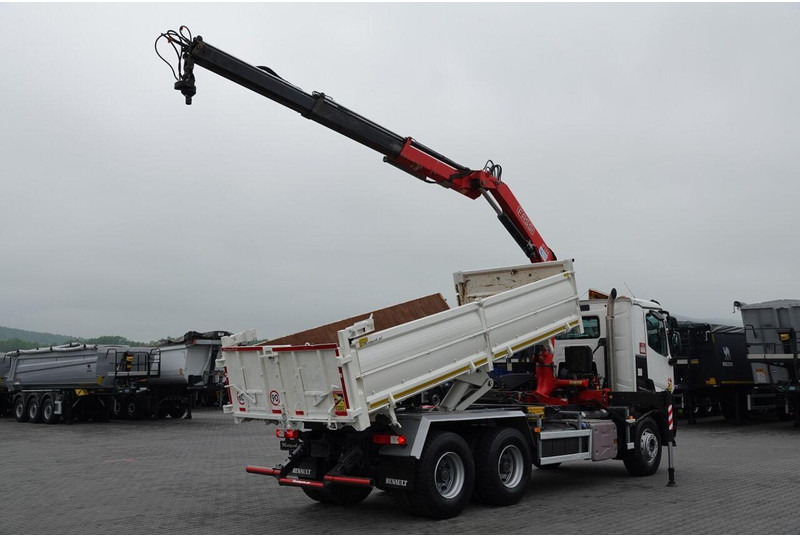 Renault C 380 / 6x4 / WYWROTKA 3 STRONNA  + HDS FASSI F135 / HYDROBURTA - قلابات, شاحنة كرين: صور 4 Renault C 380 / 6x4 / WYWROTKA 3 STRONNA  + HDS FASSI F135 / HYDROBURTA - قلابات, شاحنة كرين: صور 4