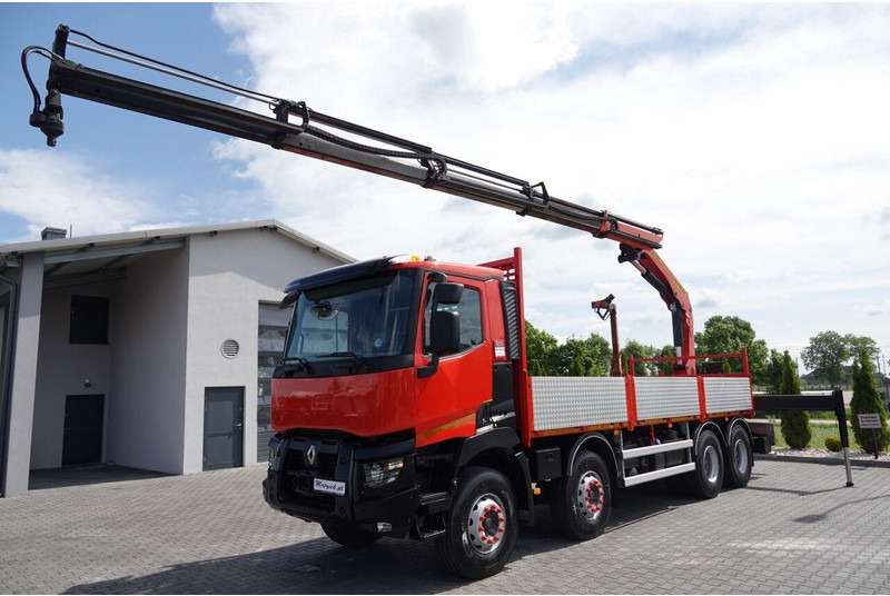 Renault C 430 / 8x4 / SKRZYNIOWY 7 M + HDS PALFINGER PK 24001-K C / WYSÓ - شاحنات مسطحة, شاحنة كرين: صور 3 Renault C 430 / 8x4 / SKRZYNIOWY 7 M + HDS PALFINGER PK 24001-K C / WYSÓ - شاحنات مسطحة, شاحنة كرين: صور 3