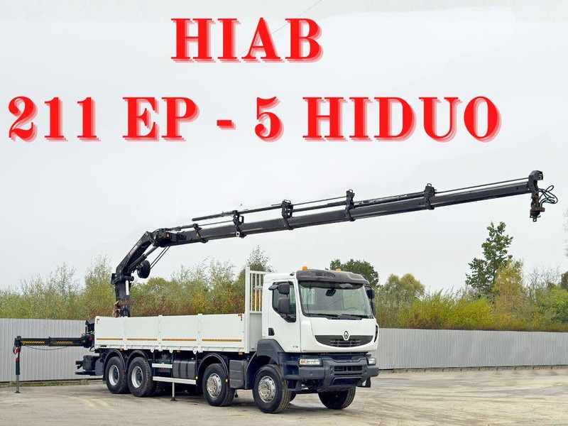 Renault KERAX 430 * HIAB 211 EP-5 HIDUO /FUNK *8x4 - شاحنات مسطحة, شاحنة كرين: صور 1 Renault KERAX 430 * HIAB 211 EP-5 HIDUO /FUNK *8x4 - شاحنات مسطحة, شاحنة كرين: صور 1