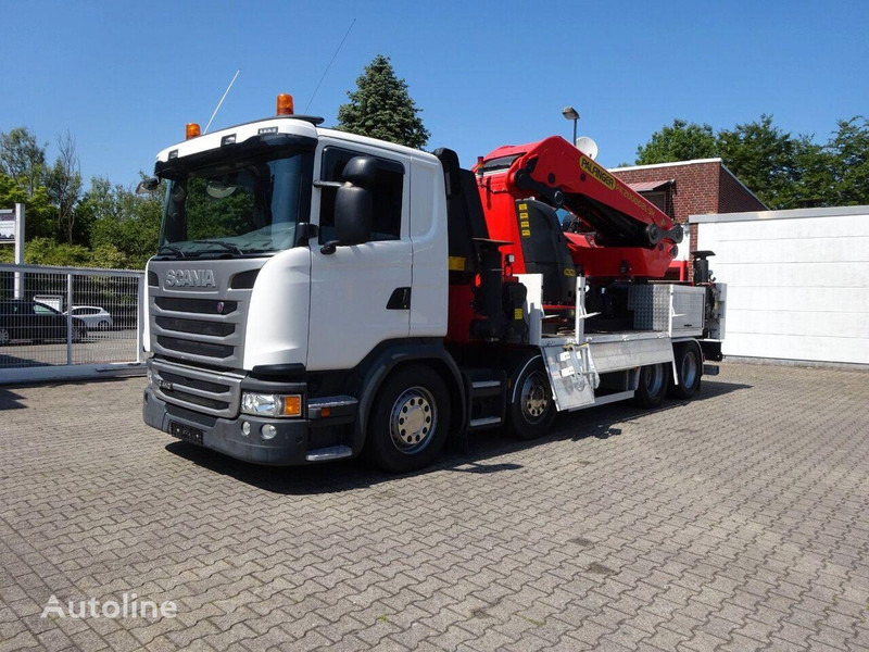 Scania G410 - Flatbed+crane - شاحنات مسطحة, شاحنة كرين: صور 1 Scania G410 - Flatbed+crane - شاحنات مسطحة, شاحنة كرين: صور 1