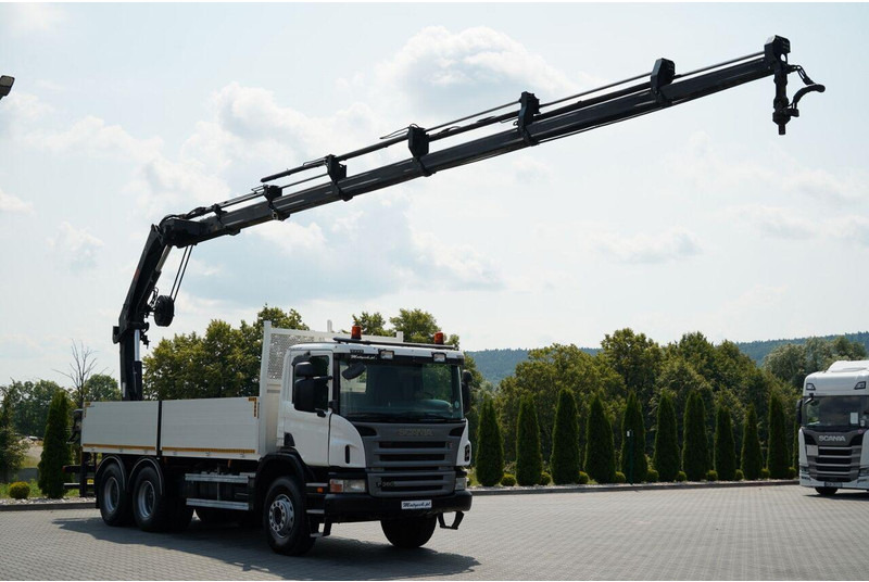 Scania P 360 / 6X4 / SKRZYNIOWY 4.85 + HDS HIAB 211 E-6 HIDUO / UDŹWIG - شاحنات مسطحة, شاحنة كرين: صور 1 Scania P 360 / 6X4 / SKRZYNIOWY 4.85 + HDS HIAB 211 E-6 HIDUO / UDŹWIG - شاحنات مسطحة, شاحنة كرين: صور 1