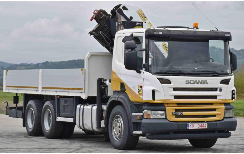 Scania P 420 - شاحنات مسطحة, شاحنة كرين: صور 4 Scania P 420 - شاحنات مسطحة, شاحنة كرين: صور 4