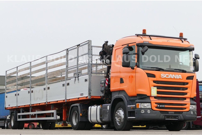 Scania R 410 - Flatbed+crane - شاحنات مسطحة, شاحنة كرين: صور 2 Scania R 410 - Flatbed+crane - شاحنات مسطحة, شاحنة كرين: صور 2