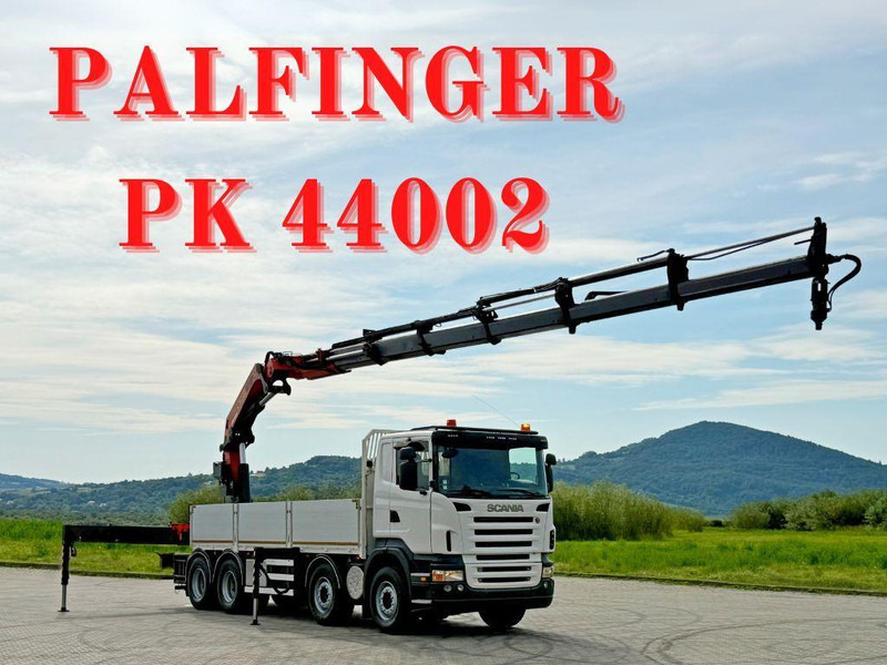 Scania R 420 PRITSCHE 6,47 m * PK 44002/FUNK * 8x4 /TOP - شاحنات مسطحة, شاحنة كرين: صور 1 Scania R 420 PRITSCHE 6,47 m * PK 44002/FUNK * 8x4 /TOP - شاحنات مسطحة, شاحنة كرين: صور 1