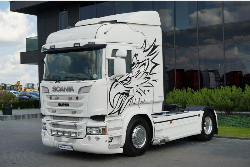 Scania R 580 / V8 / RETARDER / FULL AIRMATIC / I-PARK COOL/ SKÓRY / OPO - شاحنة جرار: صور 3 Scania R 580 / V8 / RETARDER / FULL AIRMATIC / I-PARK COOL/ SKÓRY / OPO - شاحنة جرار: صور 3