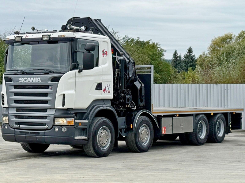 Scania R 620*PLATFORM 6,45m*HIAB 600 E - 9 + FUNK / 8x4 - شاحنات مسطحة, شاحنة كرين: صور 3 Scania R 620*PLATFORM 6,45m*HIAB 600 E - 9 + FUNK / 8x4 - شاحنات مسطحة, شاحنة كرين: صور 3