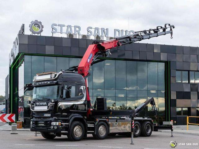 Scania R580 8x4 HMF 5020-K6, JOAB L20 5200AK Hooklift - شاحنة ذات الخطاف, شاحنة كرين: صور 1 Scania R580 8x4 HMF 5020-K6, JOAB L20 5200AK Hooklift - شاحنة ذات الخطاف, شاحنة كرين: صور 1
