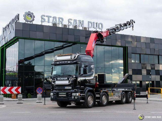 Scania R580 8x4 HMF 5020-K6, JOAB L20 5200AK Hooklift - شاحنة ذات الخطاف, شاحنة كرين: صور 3 Scania R580 8x4 HMF 5020-K6, JOAB L20 5200AK Hooklift - شاحنة ذات الخطاف, شاحنة كرين: صور 3