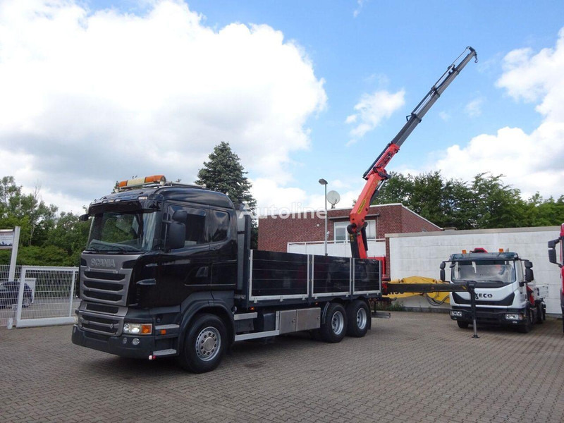 Scania R620 Flatbed + crane PK 22002 EH 6x2 - شاحنات مسطحة, شاحنة كرين: صور 1 Scania R620 Flatbed + crane PK 22002 EH 6x2 - شاحنات مسطحة, شاحنة كرين: صور 1
