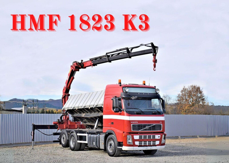 Volvo FH 480 Kipper 6,20m + HMF 1823 K3 + FUNK - قلابات, شاحنة كرين: صور 1 Volvo FH 480 Kipper 6,20m + HMF 1823 K3 + FUNK - قلابات, شاحنة كرين: صور 1