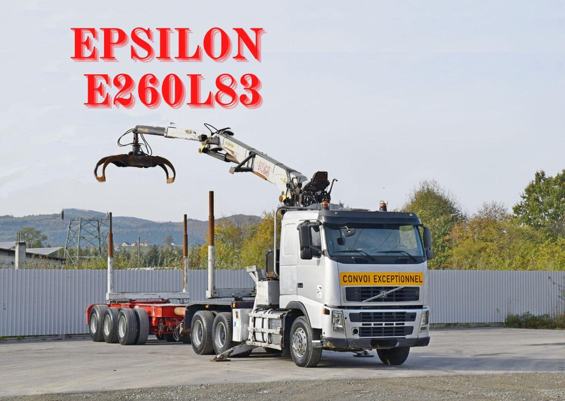 Volvo FH 520 * EPSILON E260L83 * Anhänger /6x4 - شاحنة قطع الأشجار, شاحنة كرين: صور 1 Volvo FH 520 * EPSILON E260L83 * Anhänger /6x4 - شاحنة قطع الأشجار, شاحنة كرين: صور 1