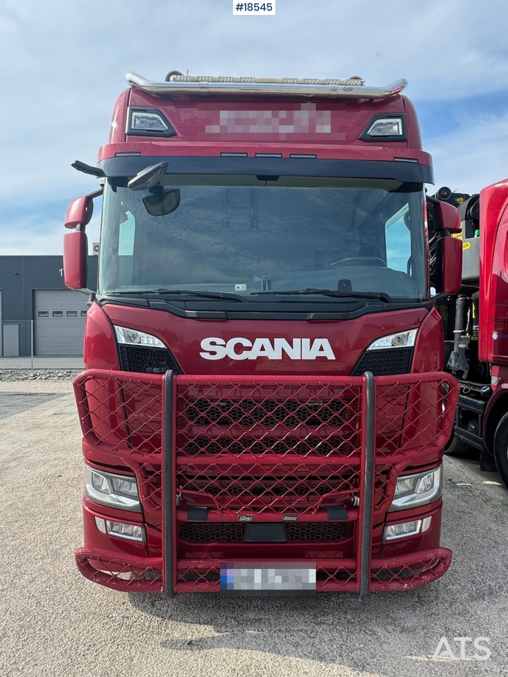 شاحنات مسطحة, شاحنة كرين Scania R500: صور 9