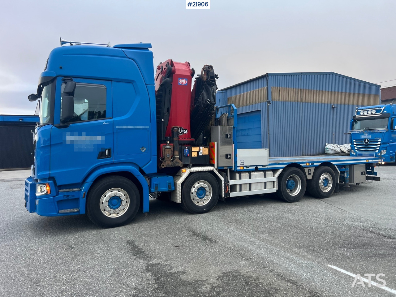 Scania R580 8x2 kranbil m/ 95t/m hmf kran, jibb , vinsj og konar planslep - شاحنة كرين: صور 1 Scania R580 8x2 kranbil m/ 95t/m hmf kran, jibb , vinsj og konar planslep - شاحنة كرين: صور 1