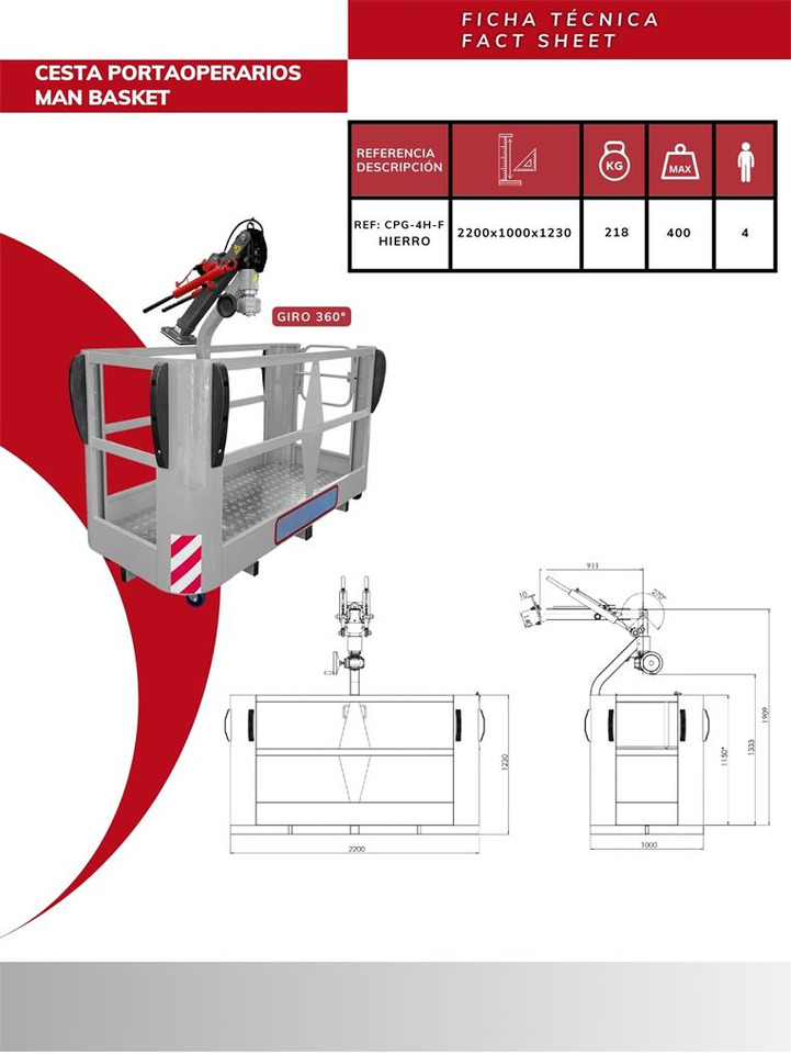 Iron Man Basket CPG-4H-F - ملحقات - ونش كرين: صور 4 Iron Man Basket CPG-4H-F - ملحقات - ونش كرين: صور 4