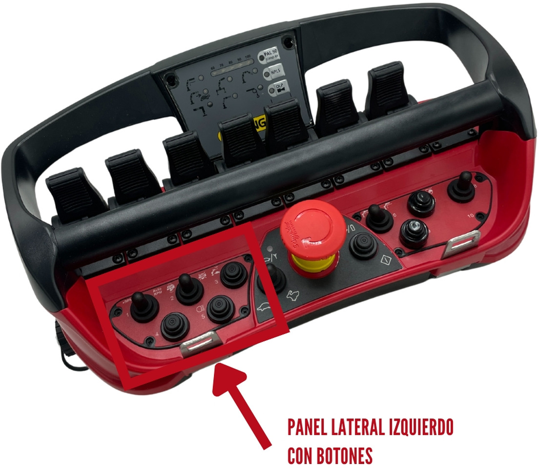 Left lateral panel with buttons radio remote Scanreco RC400 - النظام الكهربائي - ونش كرين: صور 3 Left lateral panel with buttons radio remote Scanreco RC400 - النظام الكهربائي - ونش كرين: صور 3