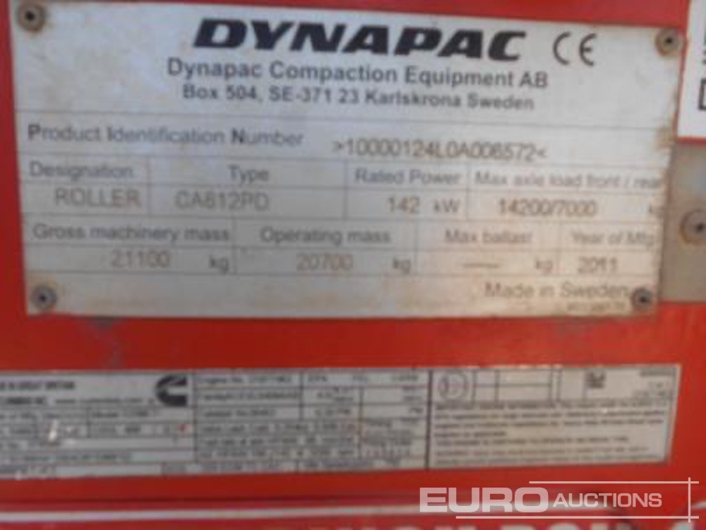 2011 Dynapac CA612PD - مدحلة: صور 4 2011 Dynapac CA612PD - مدحلة: صور 4