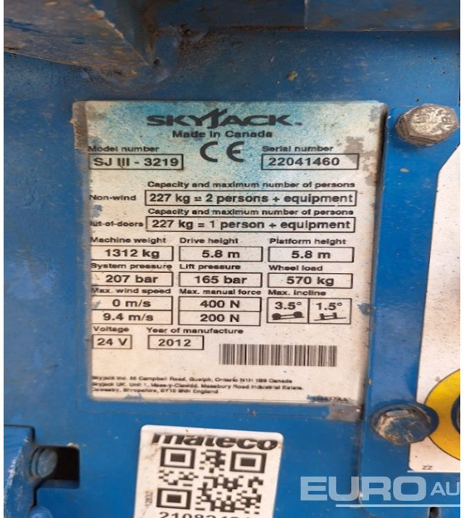 2012 SkyJack SJIII 3219 - منصات هيدروليكية متنقلة: صور 3 2012 SkyJack SJIII 3219 - منصات هيدروليكية متنقلة: صور 3