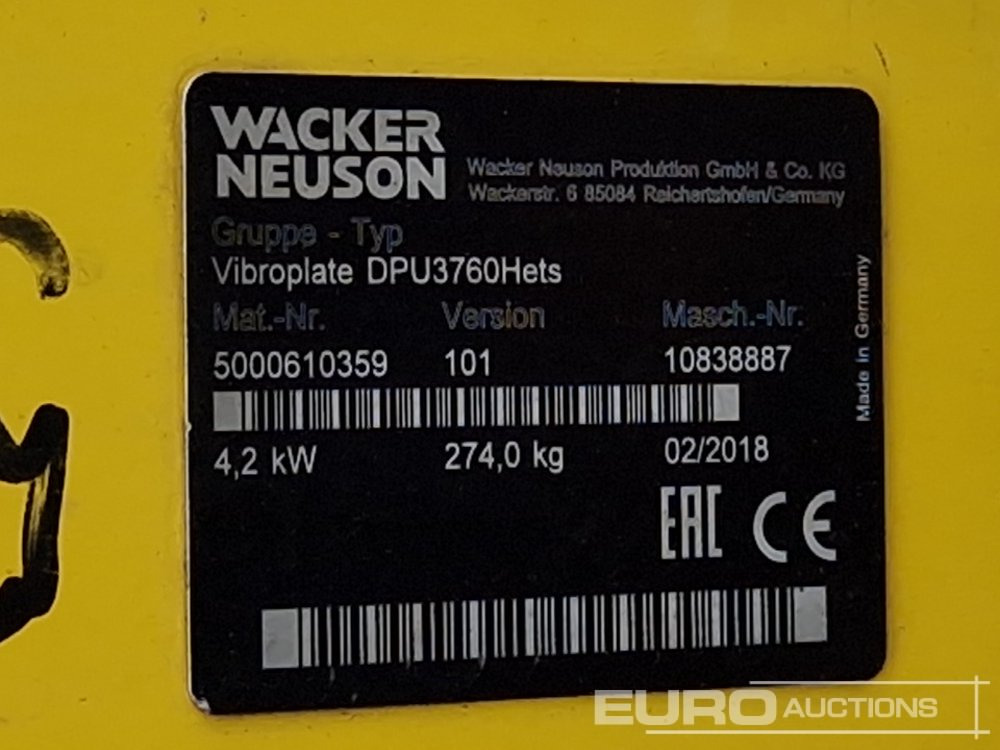 آلة أسفلت 2018 Wacker Neuson DPU3760 HETS: صور 9