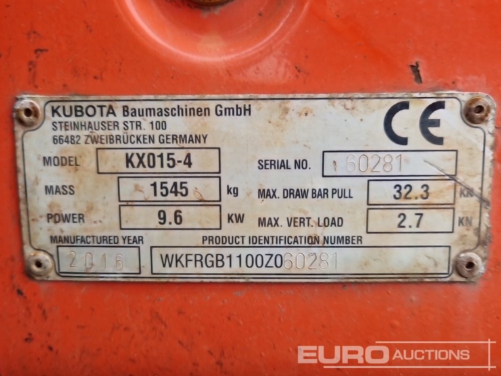 حفارة مصغرة Kubota KX015-4: صور 30