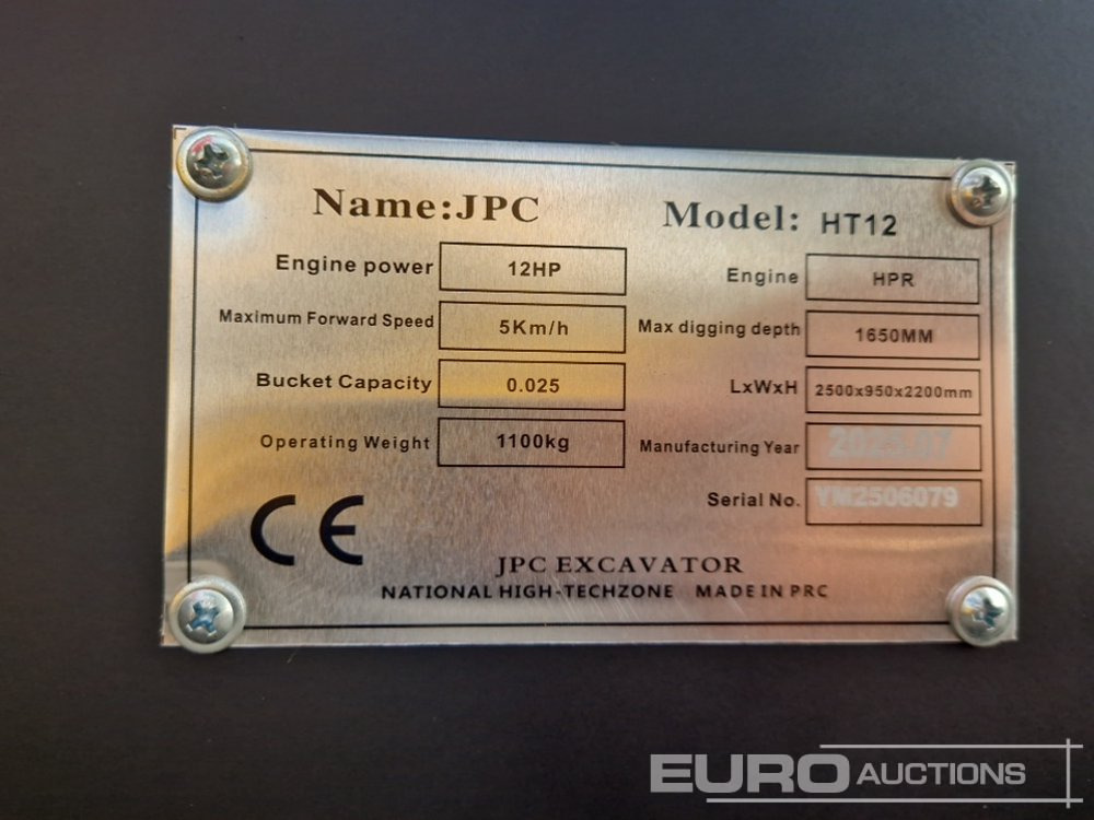 حفارة مصغرة Unused 2025 JPC HT 12: صور 25