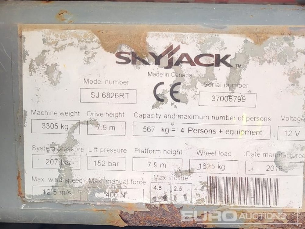 2016 SkyJack SJ6826RT - منصات هيدروليكية متنقلة: صور 2 2016 SkyJack SJ6826RT - منصات هيدروليكية متنقلة: صور 2