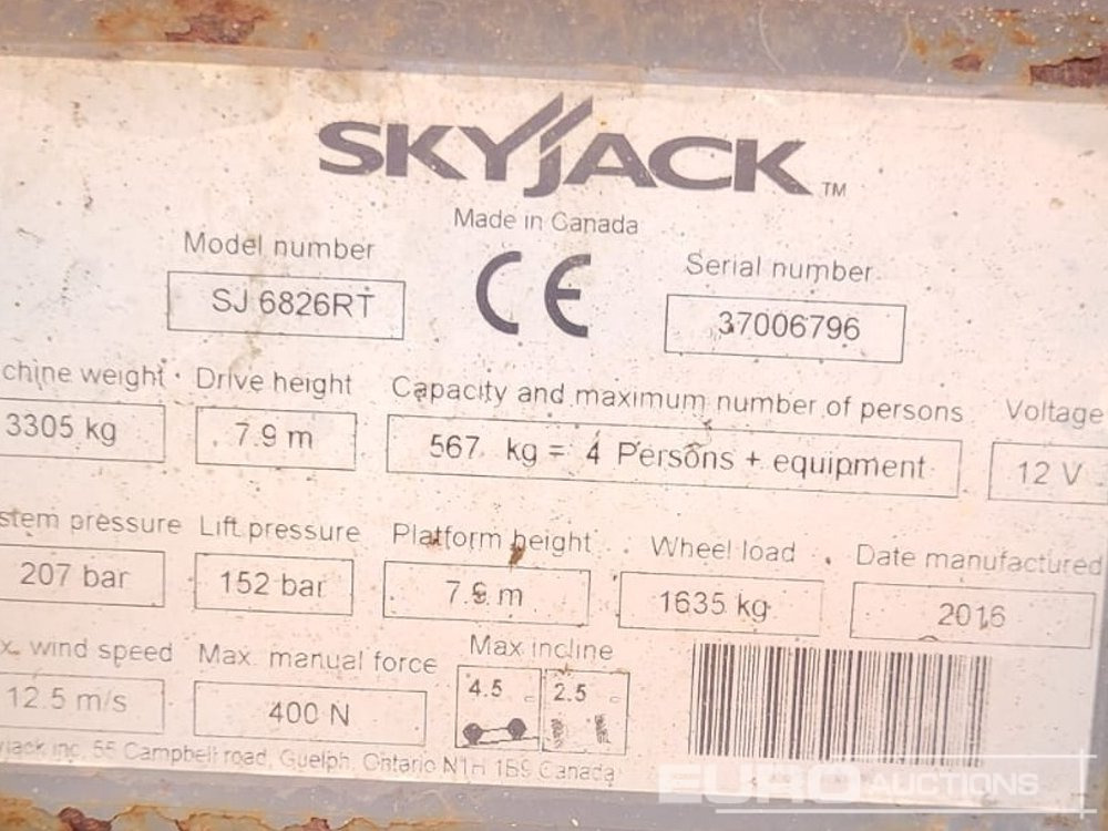 2016 SkyJack SJ6826RT - منصات هيدروليكية متنقلة: صور 2 2016 SkyJack SJ6826RT - منصات هيدروليكية متنقلة: صور 2