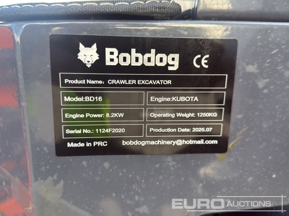 حفارة مصغرة Unused 2025 Bobdog BD16: صور 41