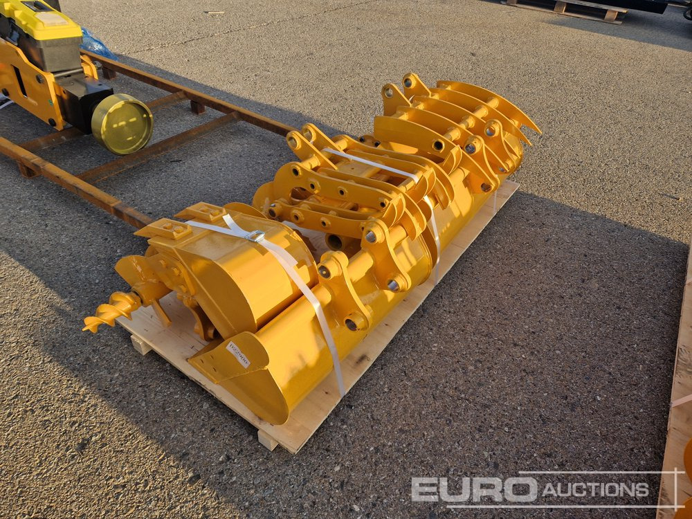 Unused 2025 Captok Qty (8 of) Rake, Ripper, Graber, 12" Auger, 16" Auger, 8" Narrow Bucket, 24" Bucket, 32" Bucket to suit CAT 301 Excavator - بكت: صور 2 Unused 2025 Captok Qty (8 of) Rake, Ripper, Graber, 12" Auger, 16" Auger, 8" Narrow Bucket, 24" Bucket, 32" Bucket to suit CAT 301 Excavator - بكت: صور 2
