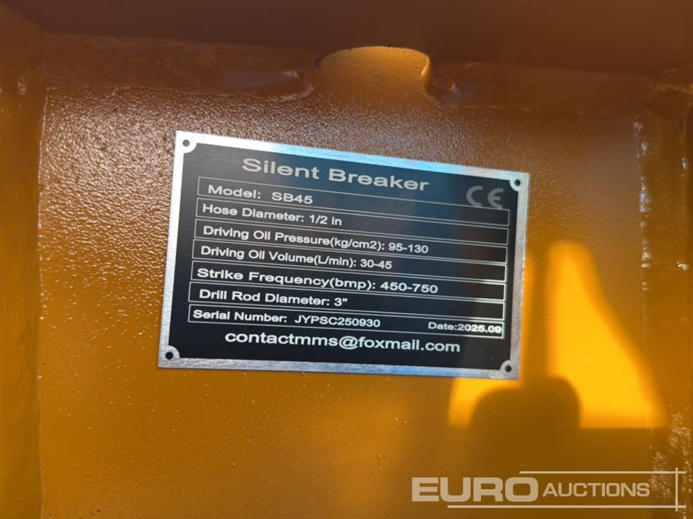 Unused 2025 GIYI GY-SB45 - مطرقة هيدروليكية: صور 5 Unused 2025 GIYI GY-SB45 - مطرقة هيدروليكية: صور 5