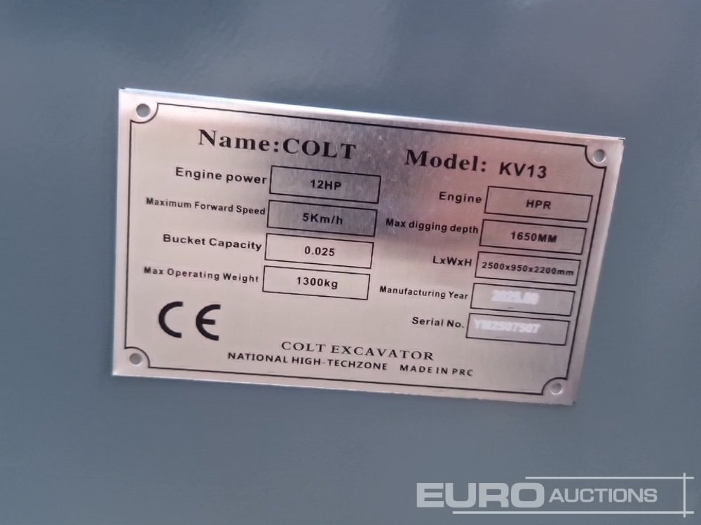 حفارة مصغرة Unused Colt KV13: صور 30