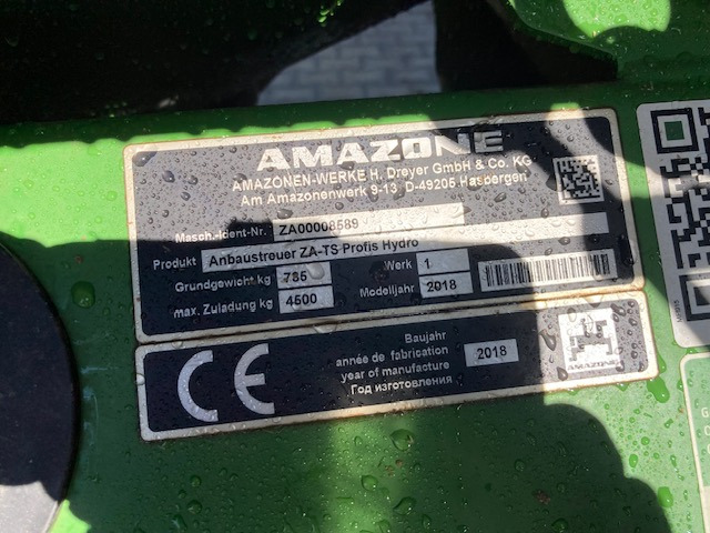Amazone TS 4200 hydro - آلة رش الأسمدة: صور 2 Amazone TS 4200 hydro - آلة رش الأسمدة: صور 2