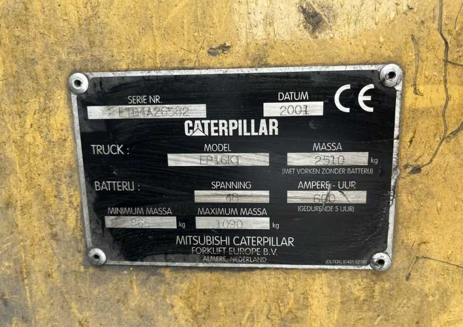 CAT Lift Trucks EP16KT - رافعة شوكية كهربائية: صور 4 CAT Lift Trucks EP16KT - رافعة شوكية كهربائية: صور 4