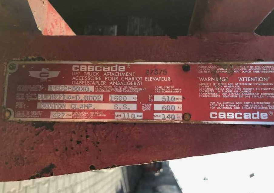 المشبك - معدات المناولة Cascade 55-D-CC-50XQ, Kartonklammer: صور 6