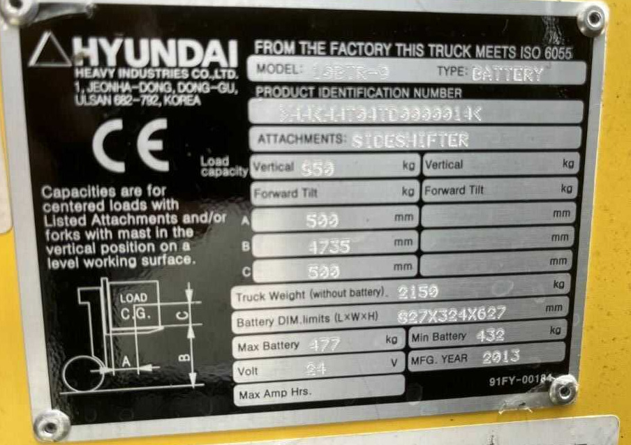 Hyundai 10BTR-9 - رافعة شوكية كهربائية: صور 4 Hyundai 10BTR-9 - رافعة شوكية كهربائية: صور 4